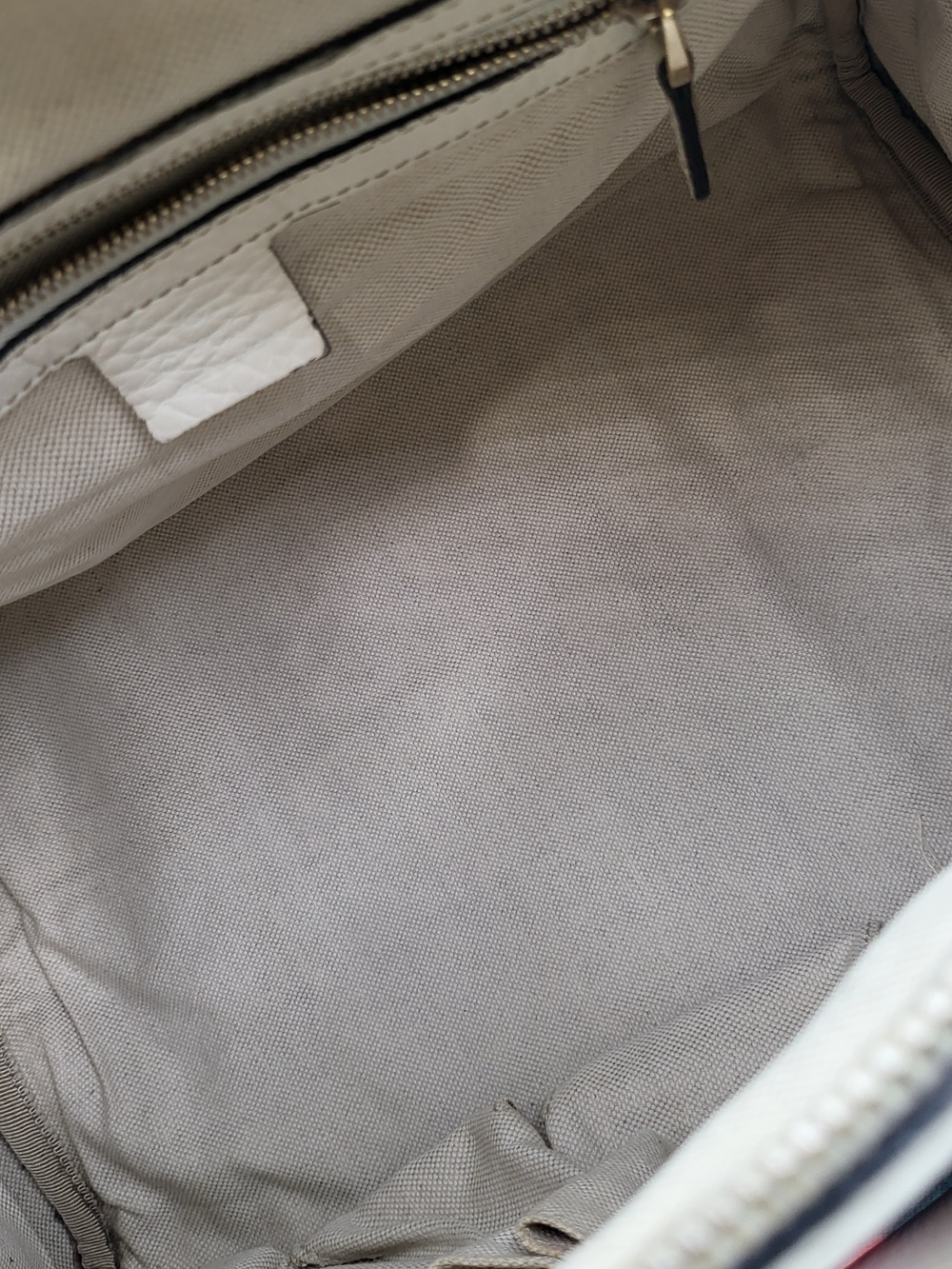 GUCCI White Lambskin Leather Web Stripe Medium Joy Boston 30,, Authentic w/COA. - Picture 11 of 16